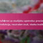 Zvučnici za studijsku upotrebu: precizna reprodukcija, neutralan zvuk, visoka kvaliteta