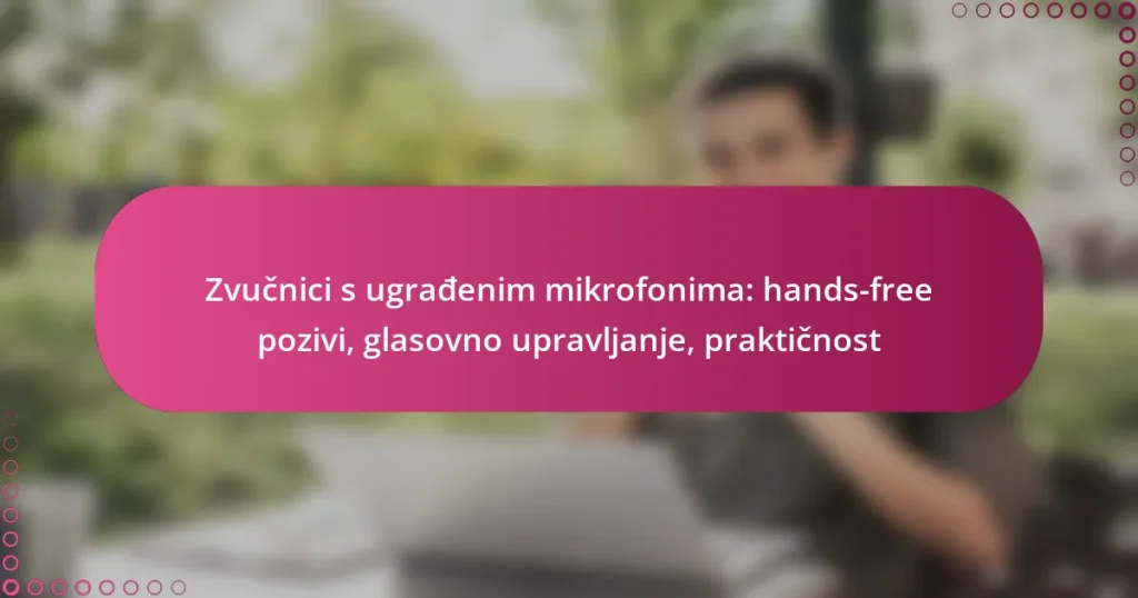 Zvučnici s ugrađenim mikrofonima: hands-free pozivi, glasovno upravljanje, praktičnost