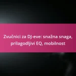 Zvučnici za DJ-eve: snažna snaga, prilagodljivi EQ, mobilnost
