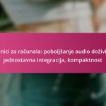 Zvučnici za računala: poboljšanje audio doživljaja, jednostavna integracija, kompaktnost